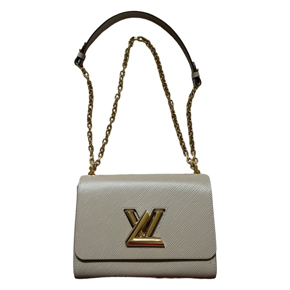 LOUIS VUITTON TAN “TWIST MM” EPI LEATHER CROSSBODY/SHOULDER BAG W/ GOLD HARDWARE - Picture 3 of 15